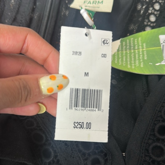 Farm Rio Black Laces & Ruffles Jumpsuit Size M NWT - Picture 5 of 14